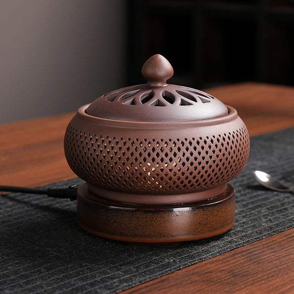Zisha Pumpkin Electronic Incense Burner with Night.