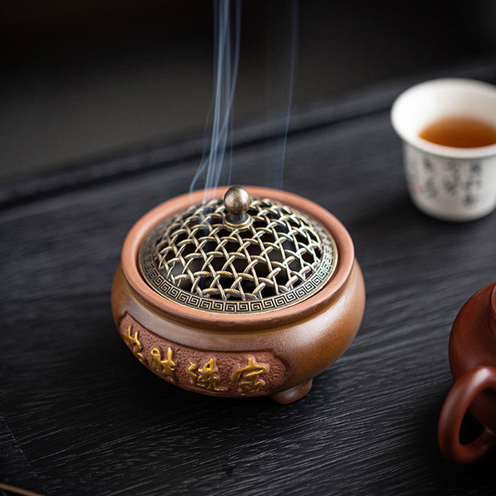 Traditional Chinese Ceramic Incense Burner.