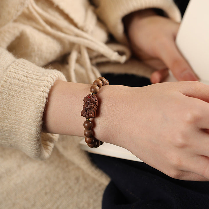 Tara Sandalwood Mala Bracelet with Natural Gemstones.