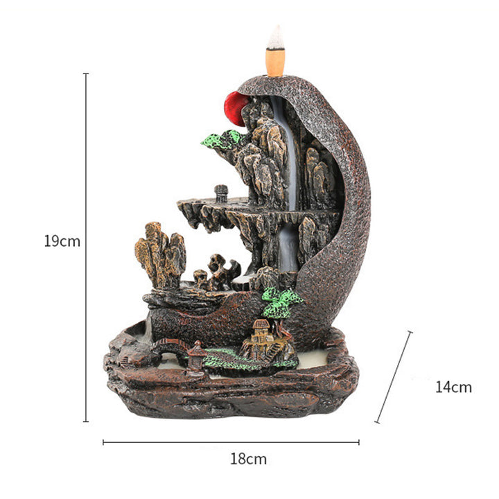 Sun - Rising Mountain Backflow Incense Burner.