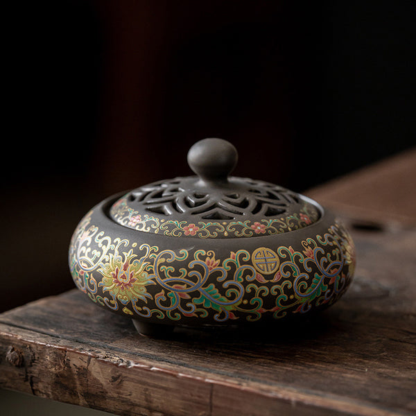 Exquisite Cloisonne Incense Burner.