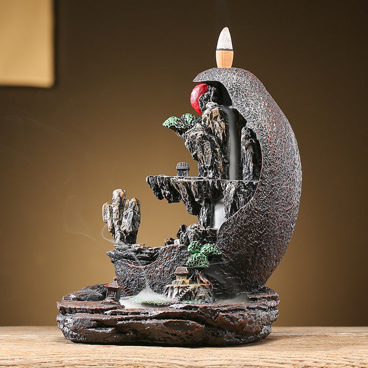 Sun - Rising Mountain Backflow Incense Burner.