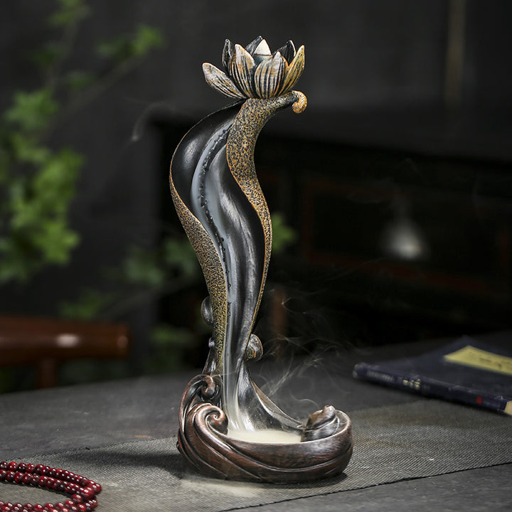 Fingertip - Lotus Shaped Backflow Incense Burner.