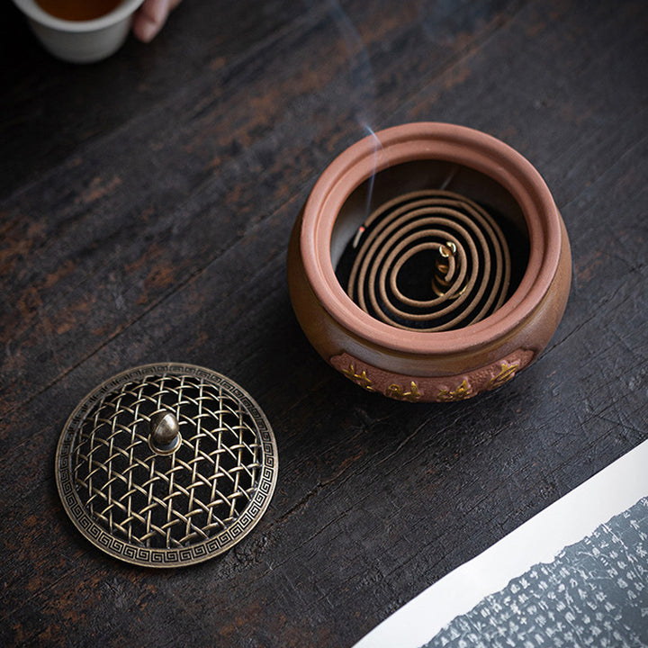 Traditional Chinese Ceramic Incense Burner.