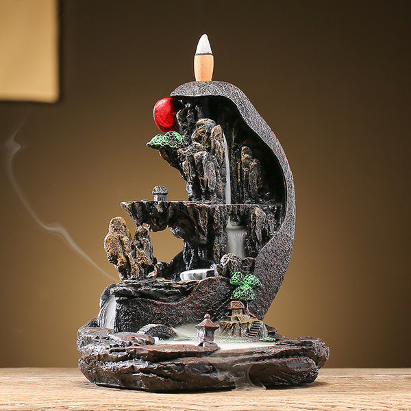 Sun - Rising Mountain Backflow Incense Burner.