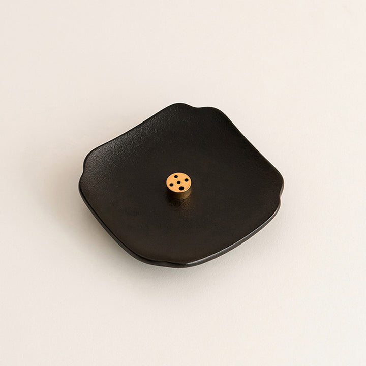 Exquisite Black Porcelain Incense Holder.