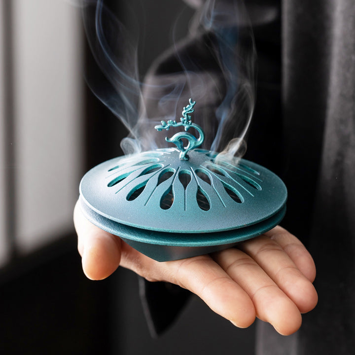 Lucky Deer Metal Incense Burner.