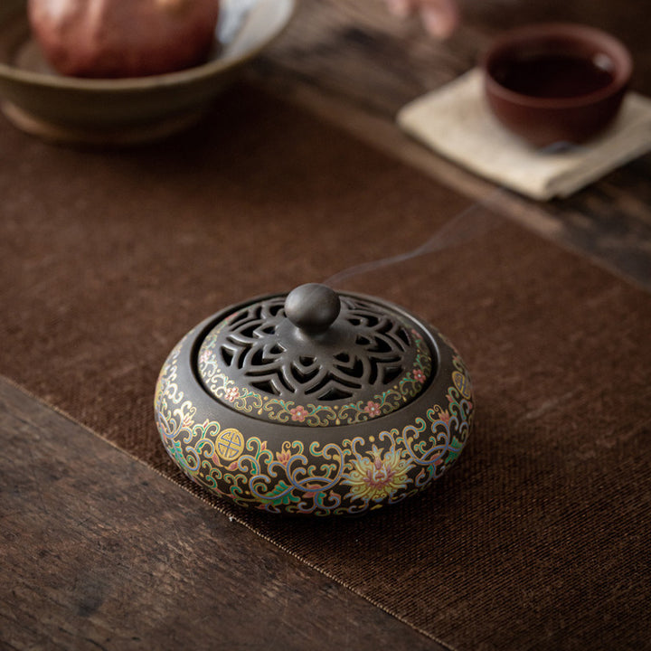 Exquisite Cloisonne Incense Burner.