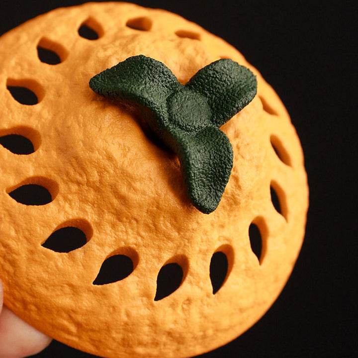 Orange shaped Ceramic Incense Burner.