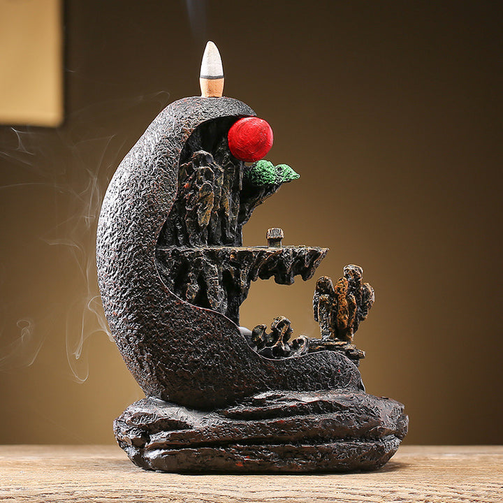 Sun - Rising Mountain Backflow Incense Burner.