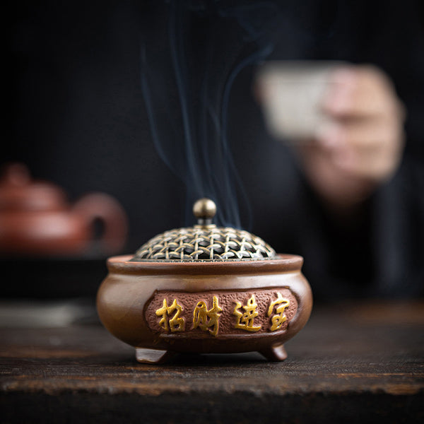 Traditional Chinese Ceramic Incense Burner.