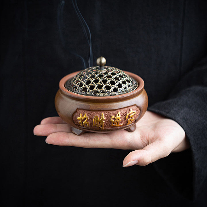 Traditional Chinese Ceramic Incense Burner.