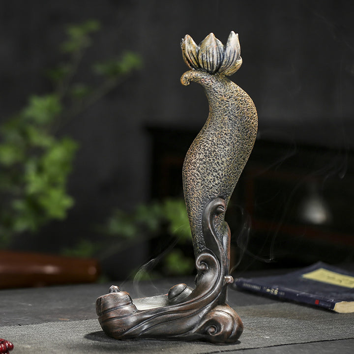 Fingertip - Lotus Shaped Backflow Incense Burner.