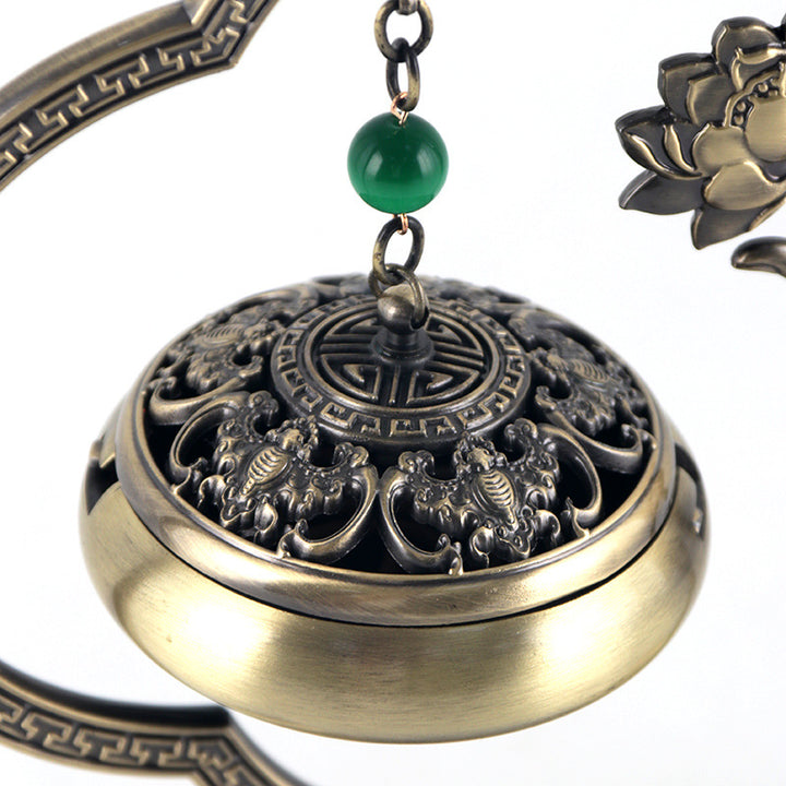 Brass - Crafted Ni Hua Na Fu Incense Burner.