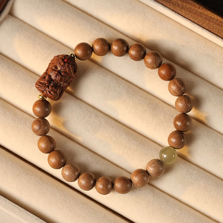 Tara Sandalwood Mala Bracelet with Natural Gemstones.