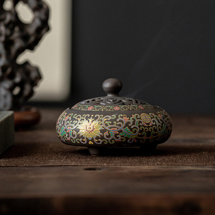 Exquisite Cloisonne Incense Burner.