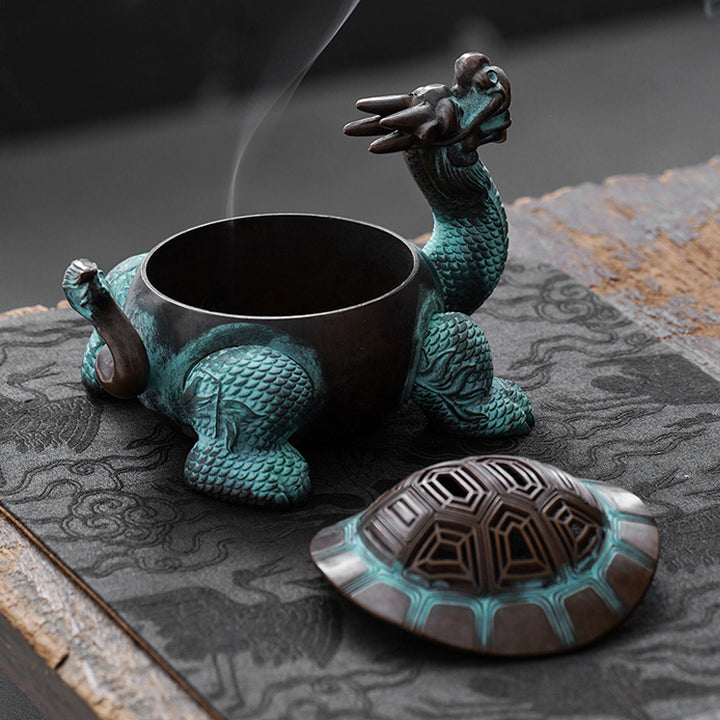 Exquisite Dragon-Turtle Incense Burner.