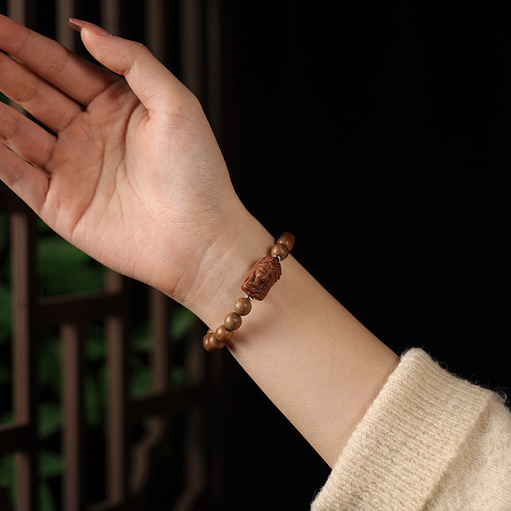 Tara Sandalwood Mala Bracelet with Natural Gemstones.