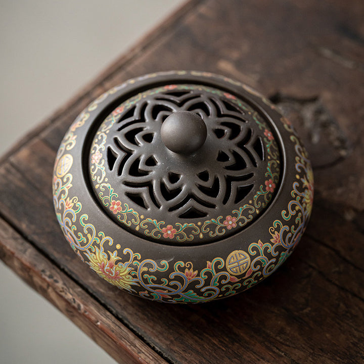 Exquisite Cloisonne Incense Burner.