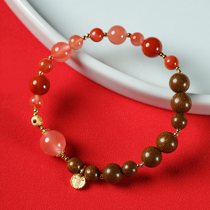 Handmade Herbal Hexiang Incense Beads Zen Meditation Bracelet.