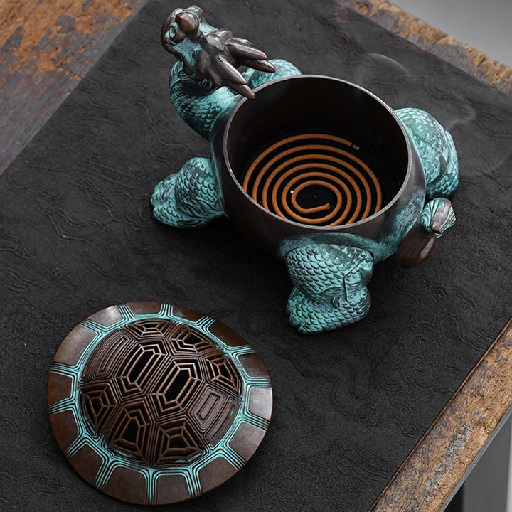 Exquisite Dragon-Turtle Incense Burner.